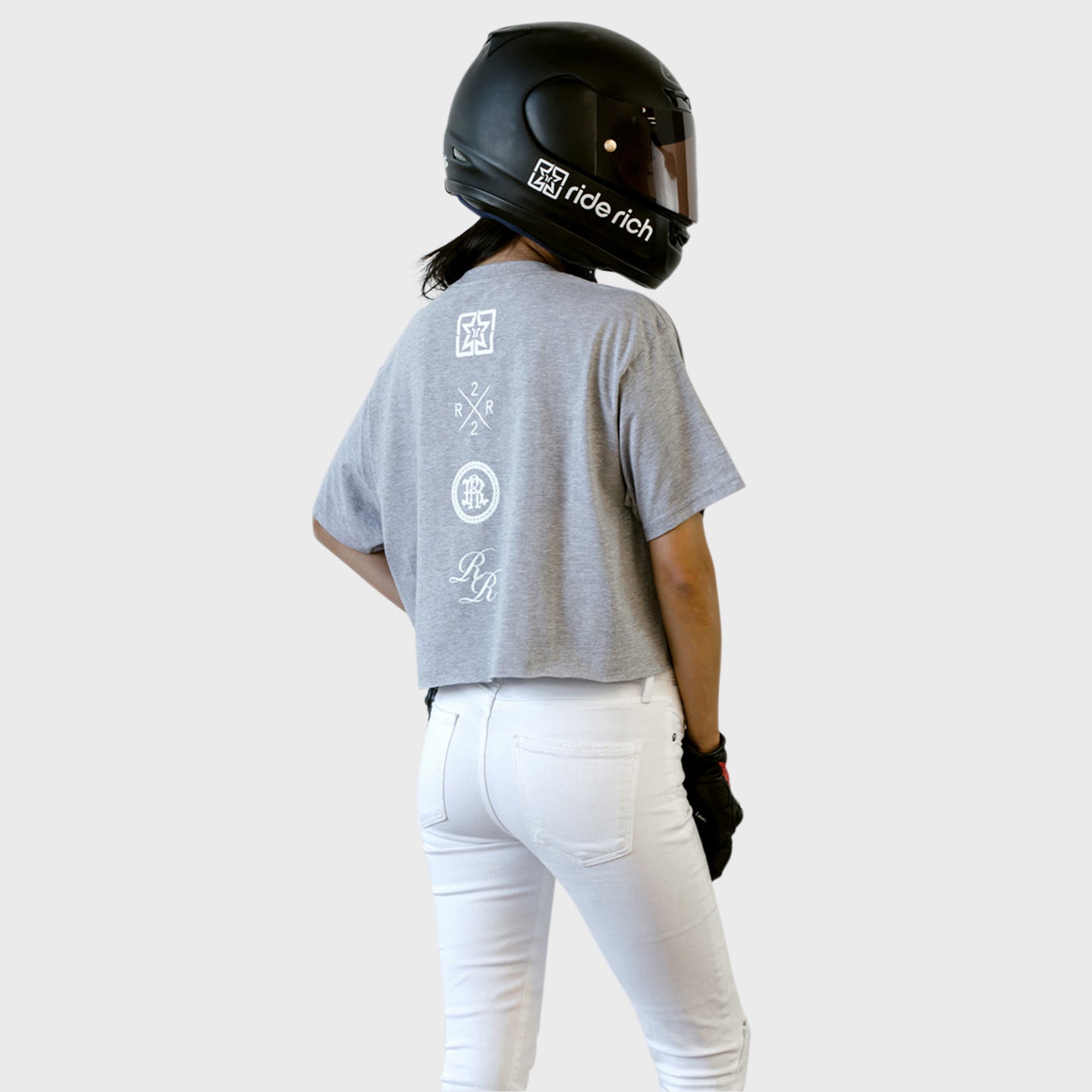 Bikes Before Boys Crop Tee {Heather Grey}