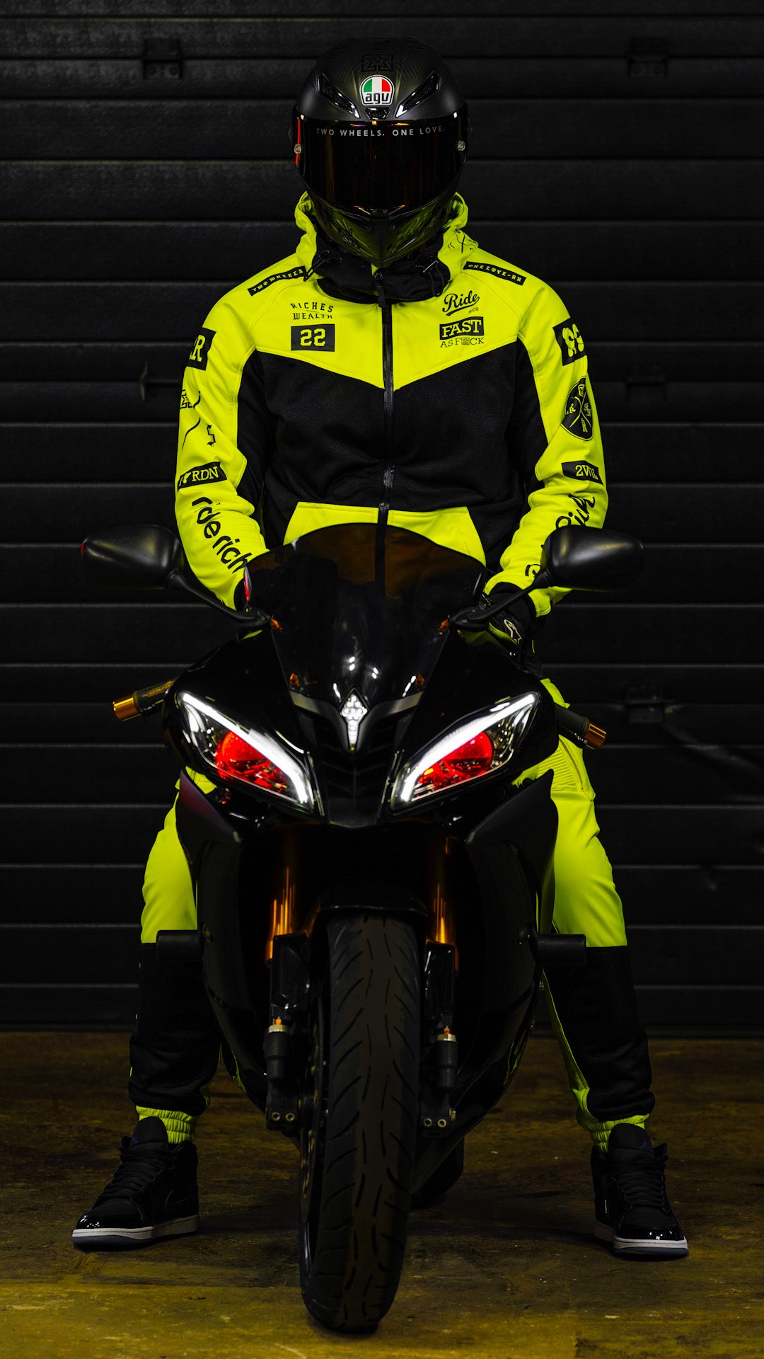 Regency™ V2.Flow™ Mesh Armoured Hooded Jacket {RR GP/Hyper Yellow}