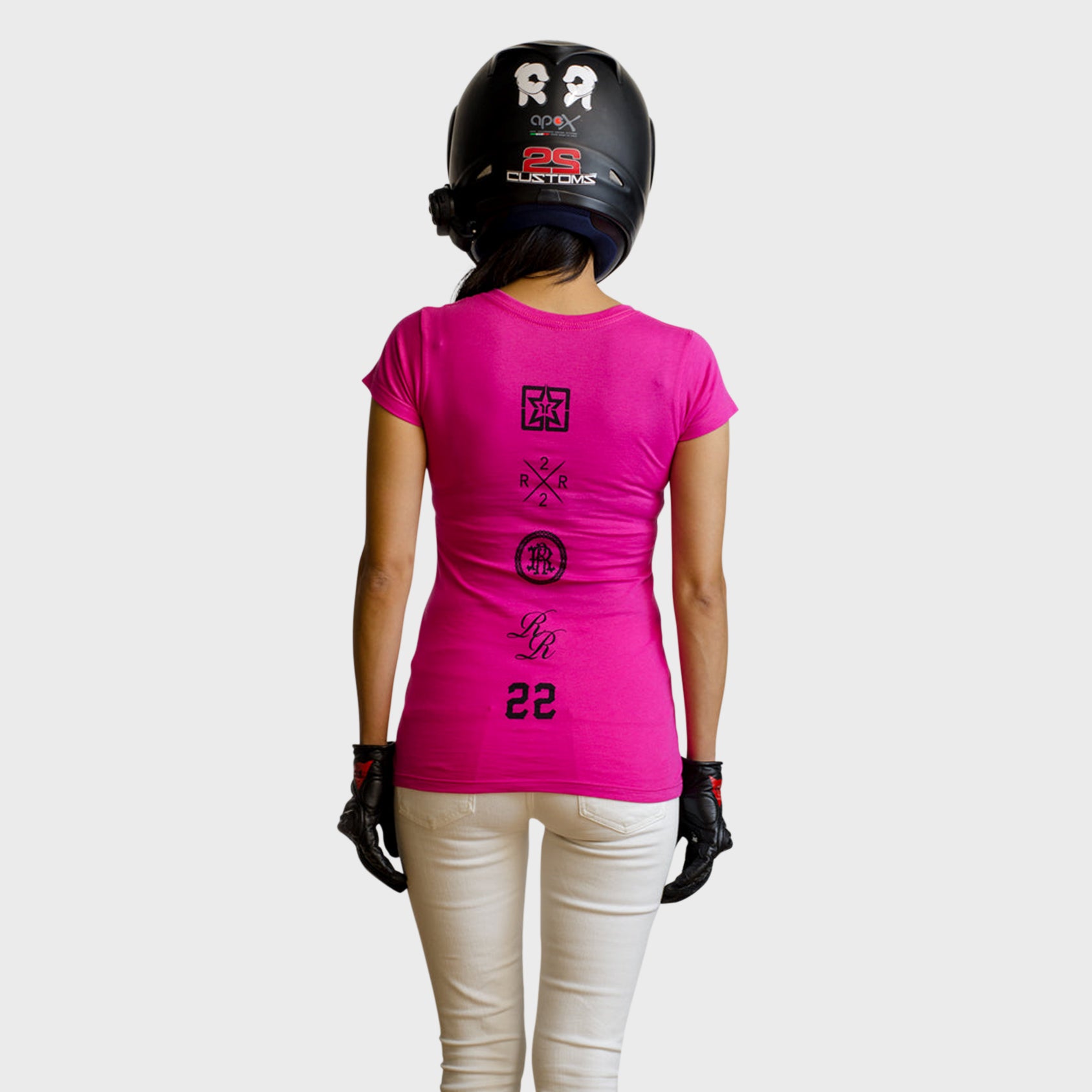 Bikes Before Boys V-Neck Tee {Hot Pink}