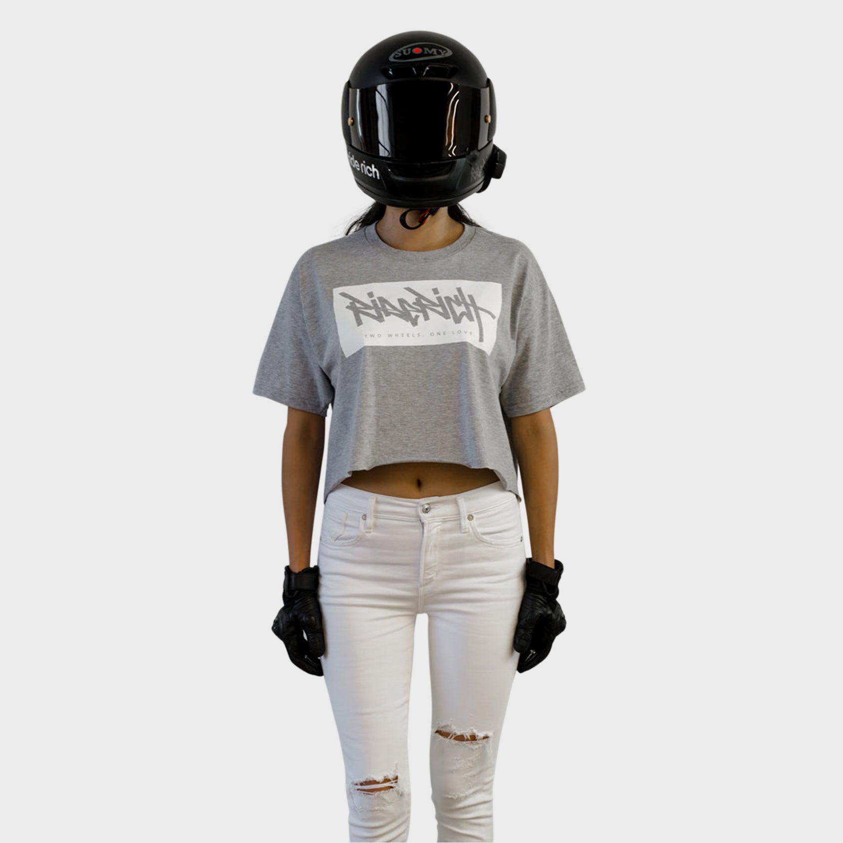 The Get Up Crop Tee {Heather Grey}