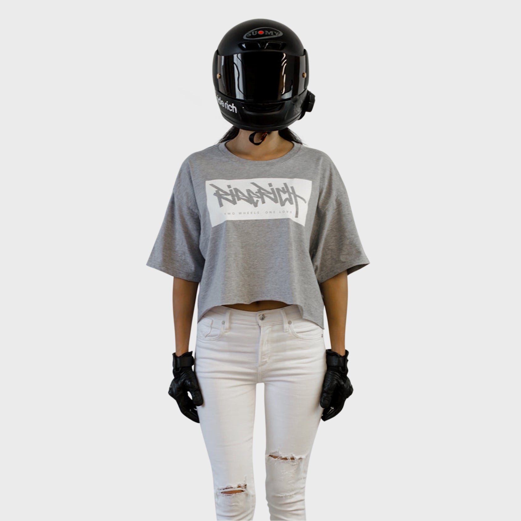 The Get Up Crop Tee {Heather Grey}