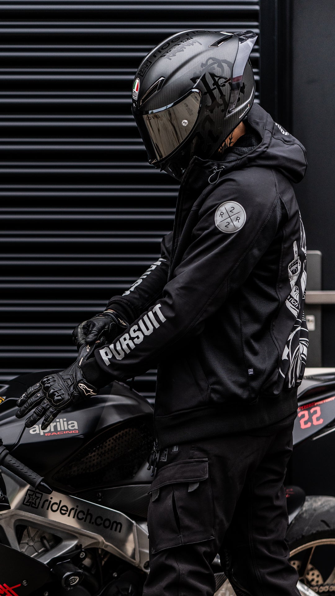 Regency™ V2.Flow™ Mesh Armoured Motorcycle Jacket {Pursuit/Black}