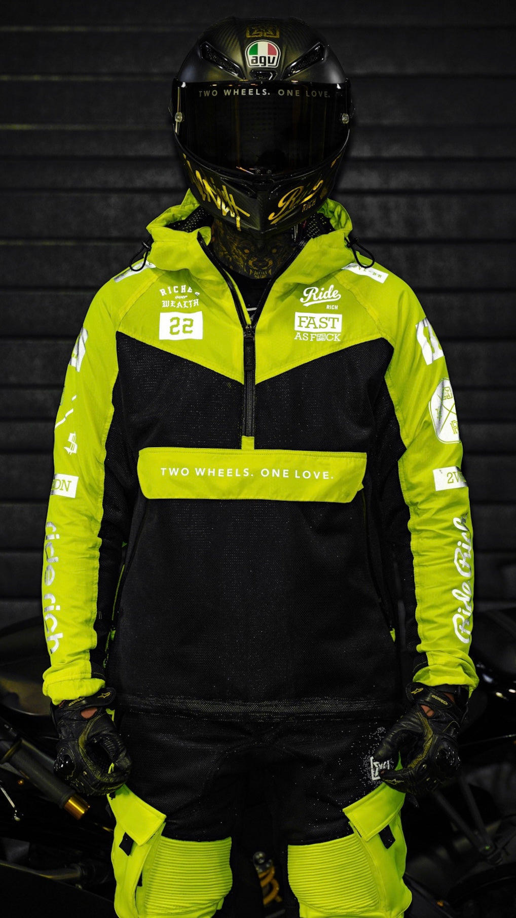 Concord™ V2.Flow™ Mesh Armoured Anorak Jacket {RR GP/Hyper Yellow}