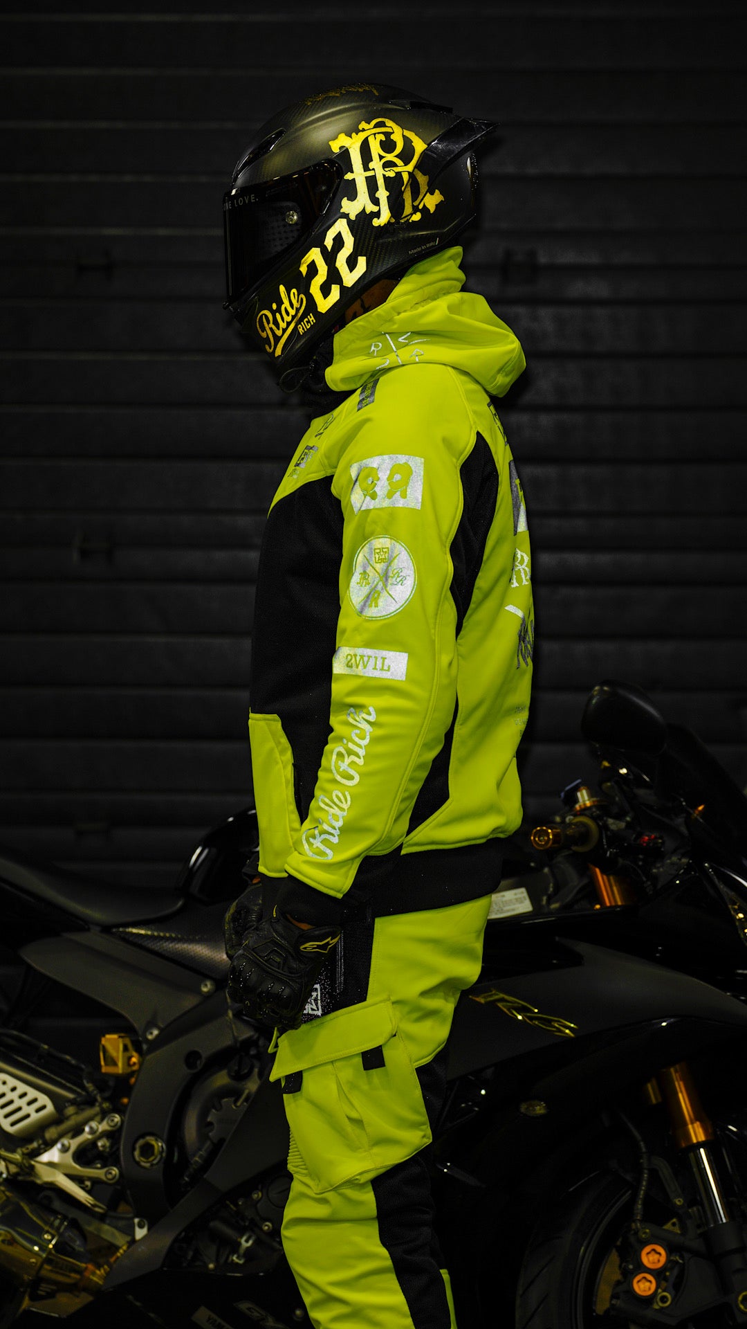 Regency™ V2.Flow™ Mesh Armoured Hooded Jacket {RR GP/Hyper Yellow}