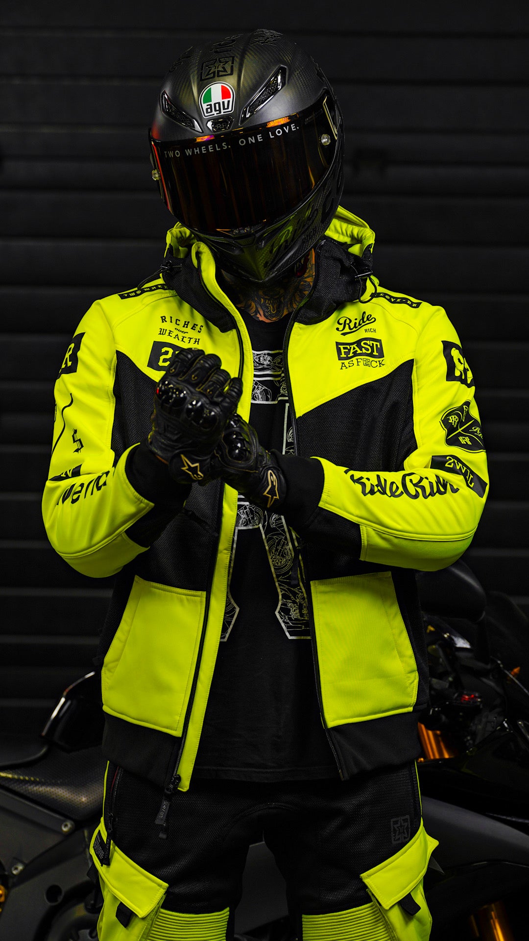 Regency™ V2.Flow™ Mesh Armoured Hooded Jacket {RR GP/Hyper Yellow}