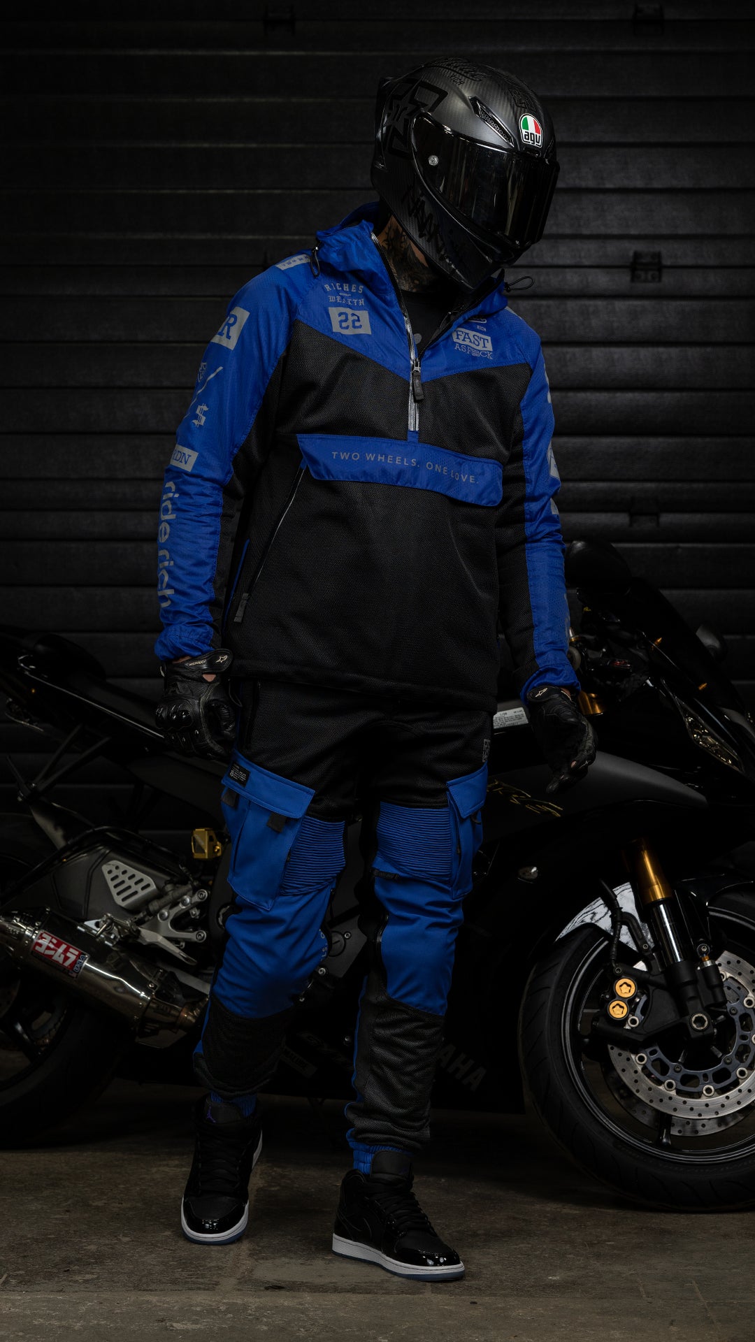 Concord™ V2.Flow™ Mesh Armoured Anorak Jacket {RR GP/Blue}