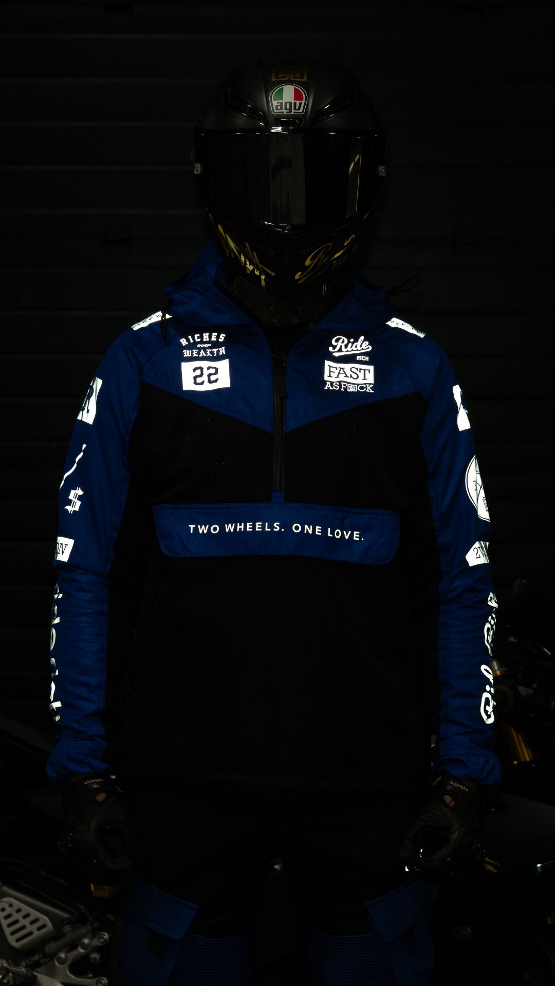 Concord™ V2.Flow™ Mesh Armoured Anorak Jacket {RR GP/Blue}