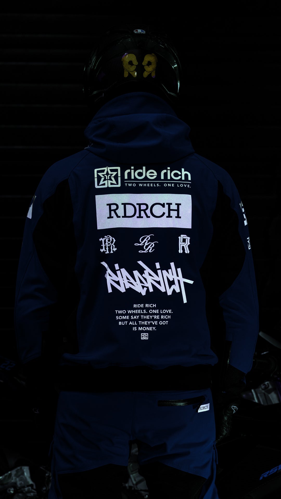 Regency™ V2.Flow™ Mesh Armoured Hooded Jacket {RR GP/Blue}