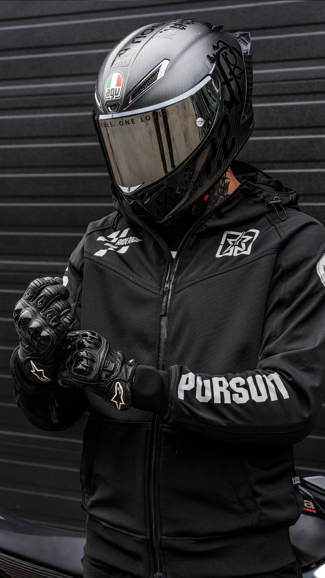 Regency™ V2.Flow™ Mesh Armoured Motorcycle Jacket {Pursuit/Black}