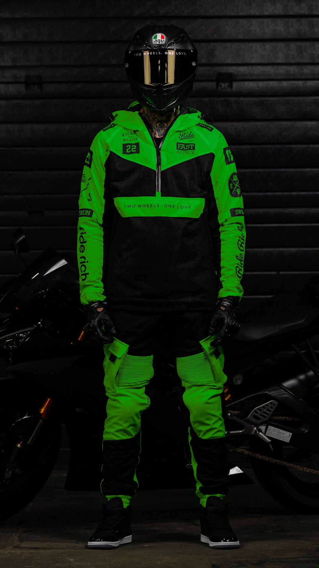 Concord™ V2.Flow™ Mesh Armoured Anorak Jacket {RR GP/Green}