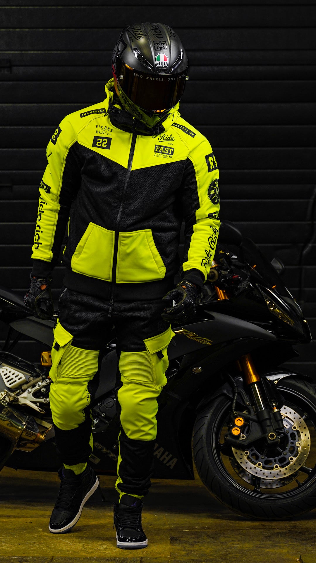 Regency™ V2.Flow™ Mesh Armoured Hooded Jacket {RR GP/Hyper Yellow}