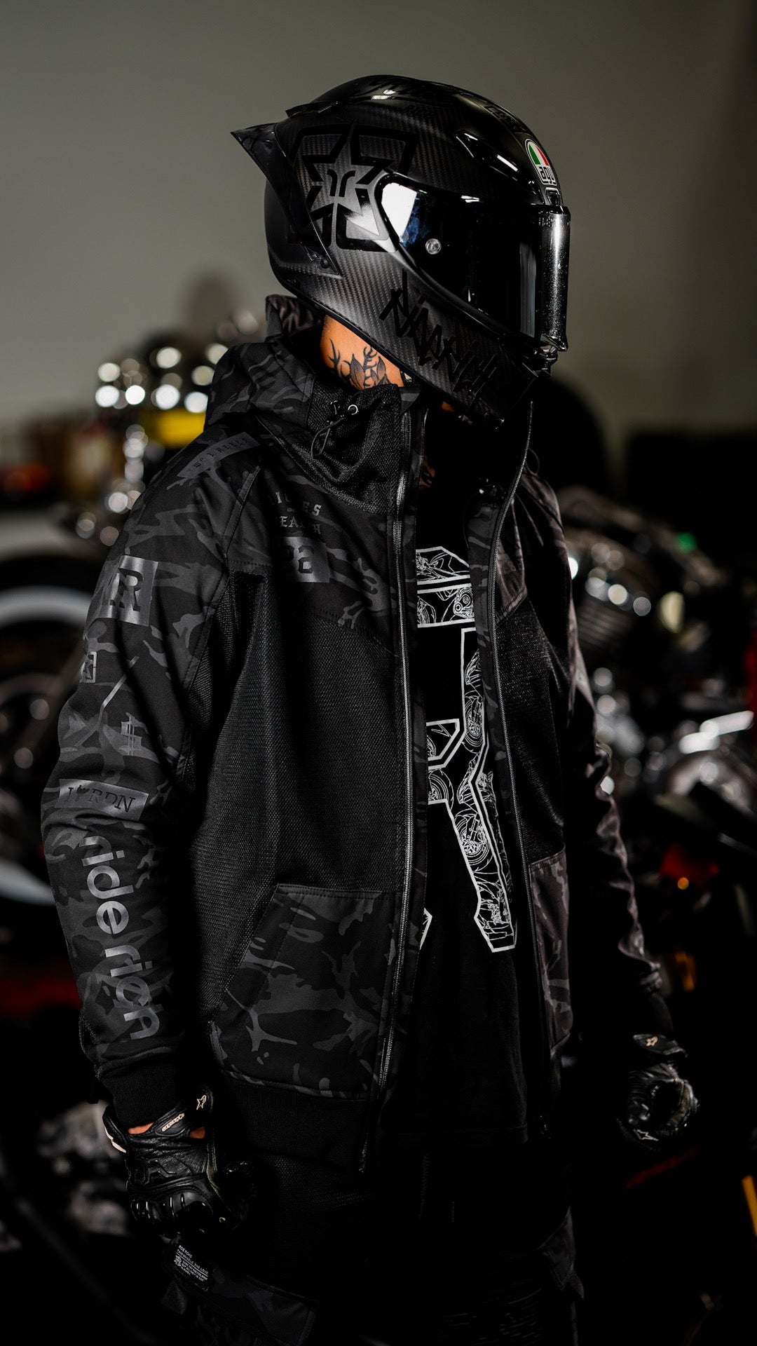 Regency™ V2.Flow™ Mesh Armoured Hooded Jacket {RR GP/Black Camo}