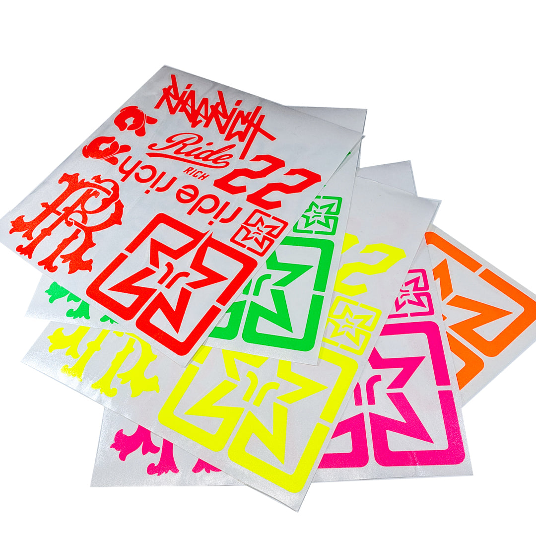 Ride Rich Helmet Vinyl Decal Kit