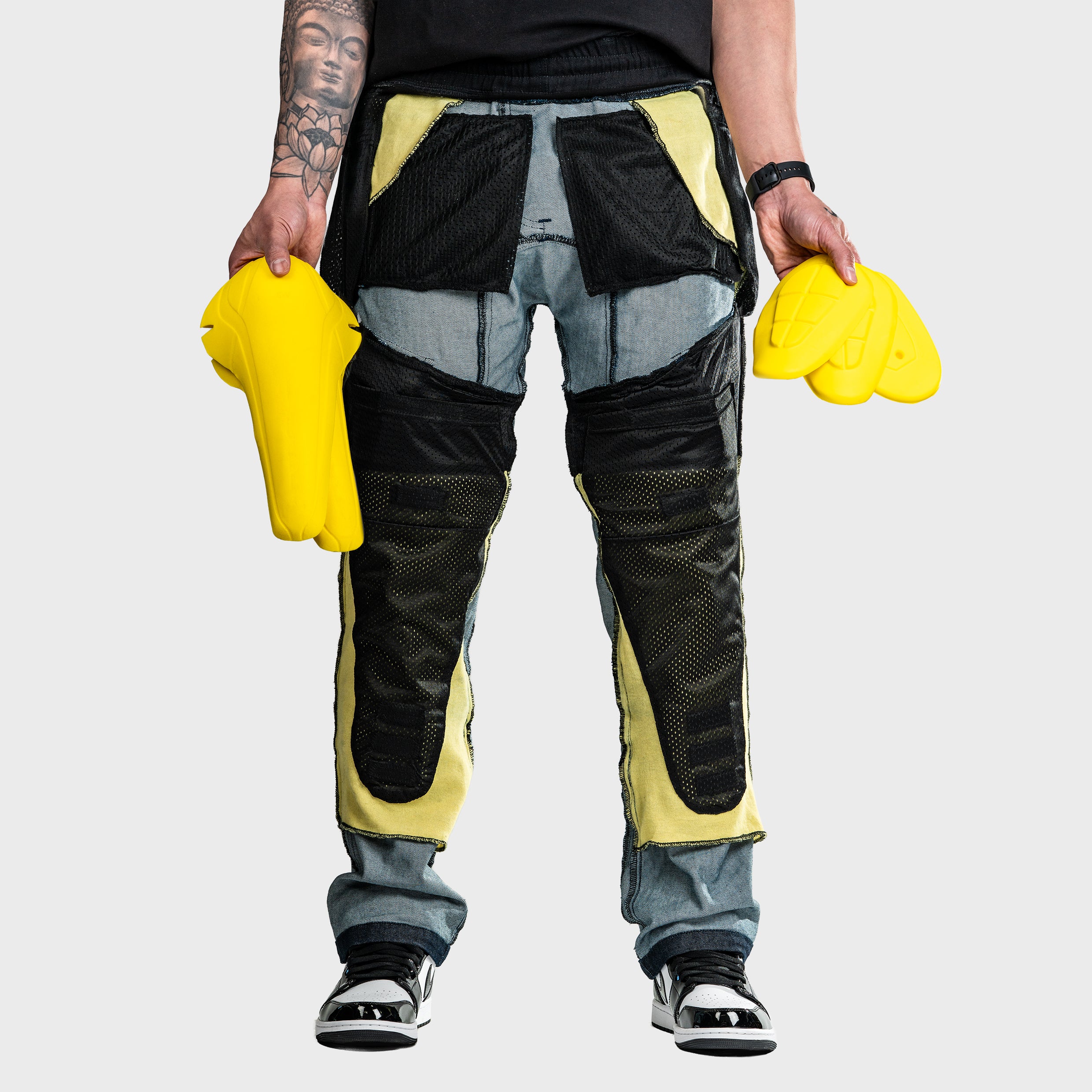 Unit 16™ Armoured Denim Cargo Motorcycle Pants {Raw Indigo)