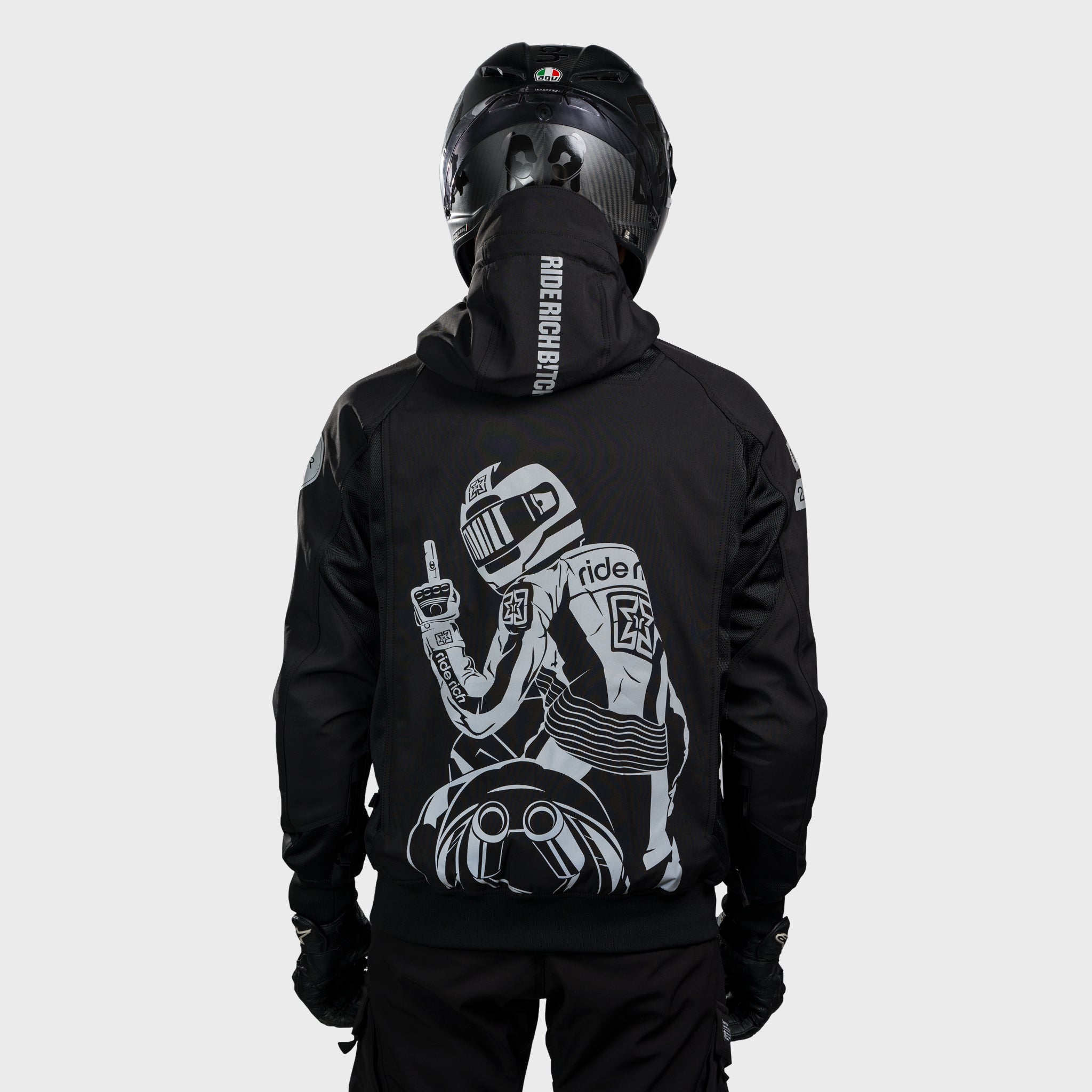 Regency™ V2.Flow™ Mesh Armoured Motorcycle Jacket {Pursuit/Black}