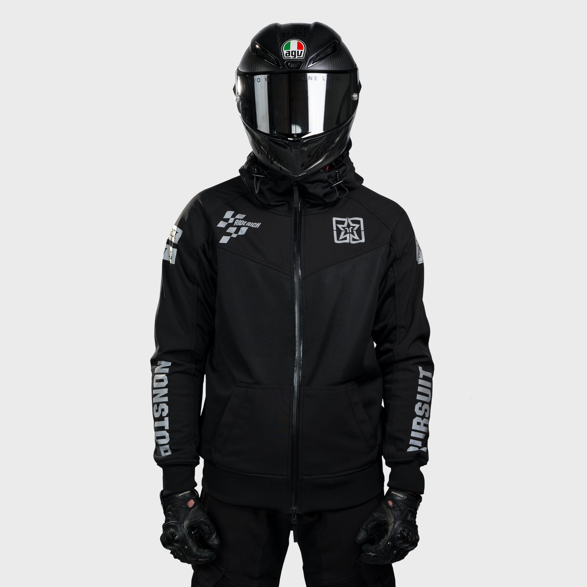 Regency™ V2.Flow™ Mesh Armoured Motorcycle Jacket {Pursuit/Black}
