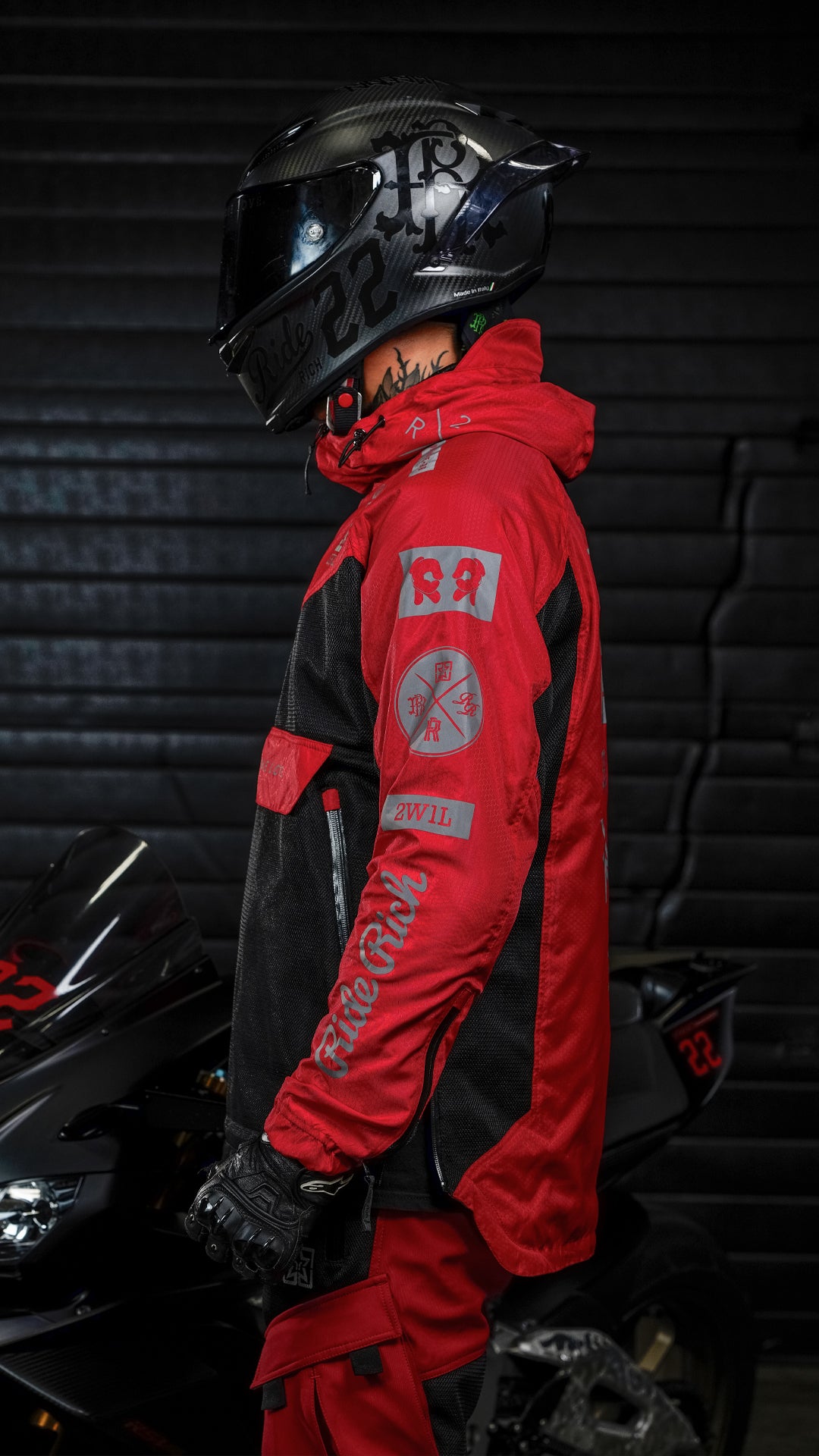 Concord™ V2.Flow™ Mesh Armoured Anorak Jacket {RR GP/Red}