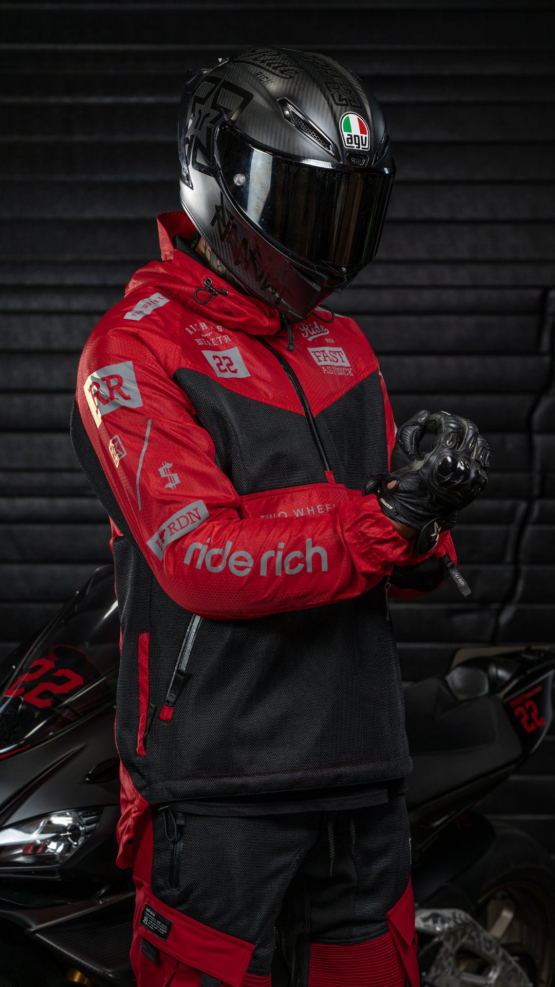 Concord™ V2.Flow™ Mesh Armoured Anorak Jacket {RR GP/Red}