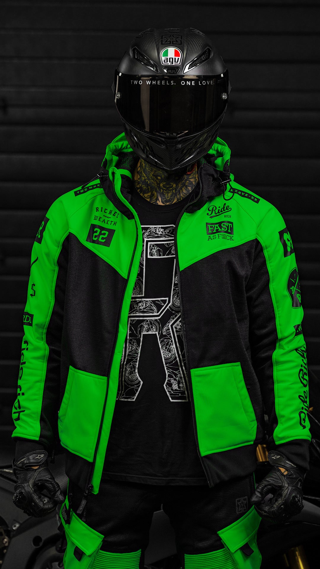 Regency™ V2.Flow™ Mesh Armoured Hooded Jacket {RR GP/Green}