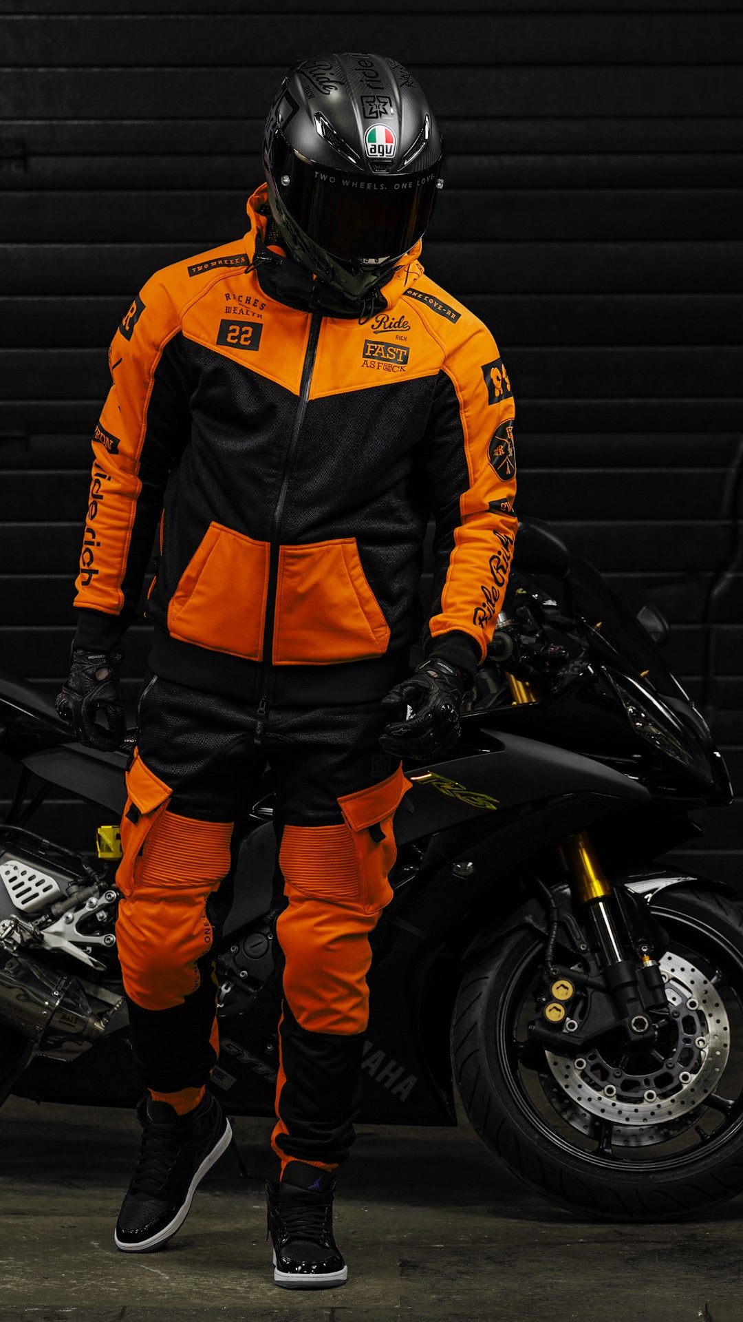Regency™ V2.Flow™ Mesh Armoured Hooded Jacket {RR GP/Orange}