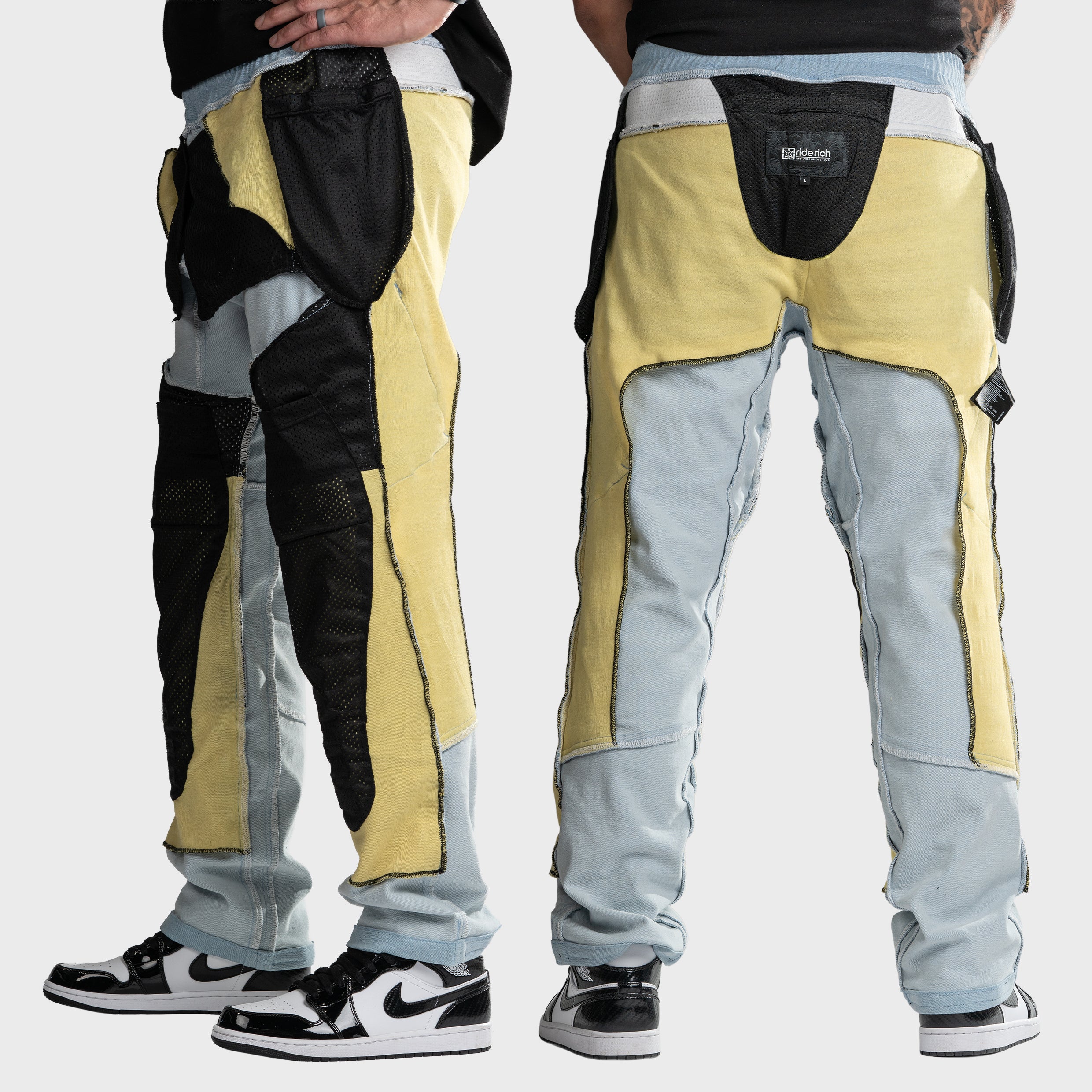 Unit 16™ Armoured Denim Cargo Motorcycle Pants {Soft Sky}