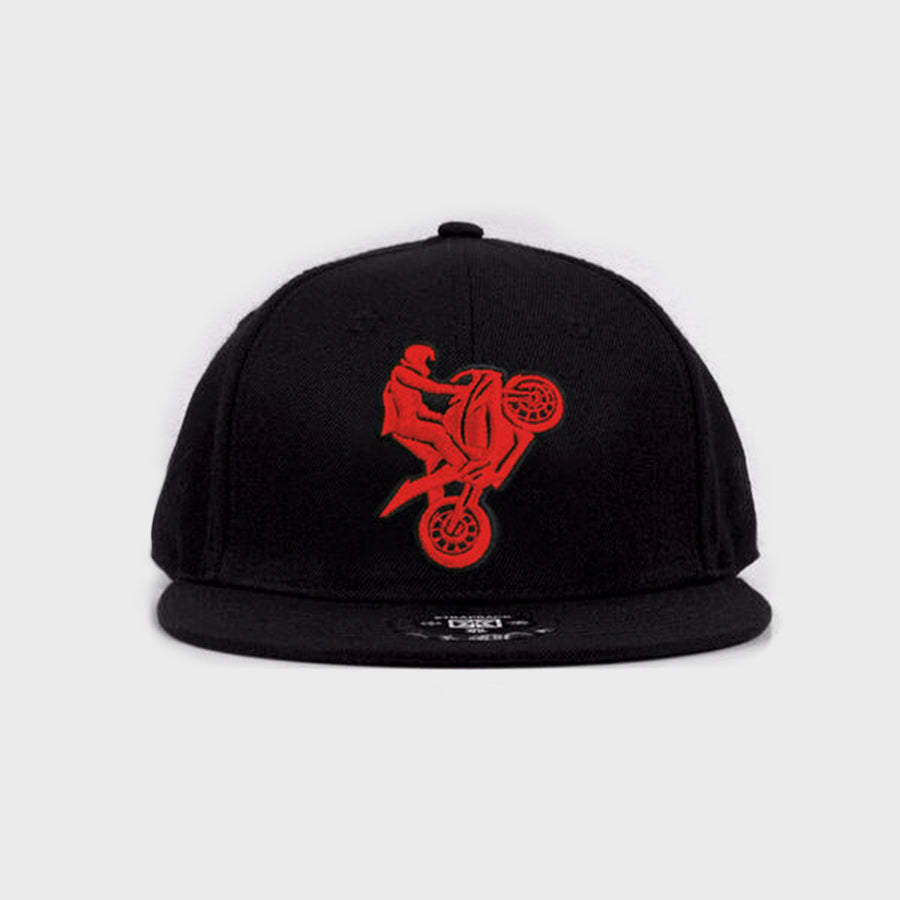 I Love Ridin Snapback {Red on Black}