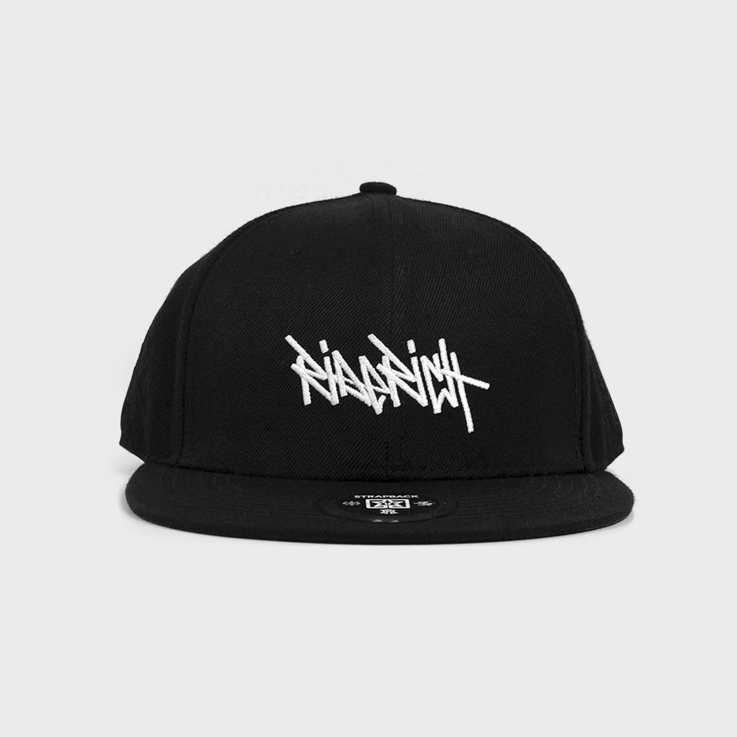 RR Tag Snapback {White on Black}