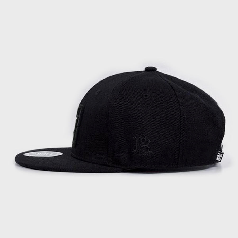 Emblem Snapback {Black on Black}