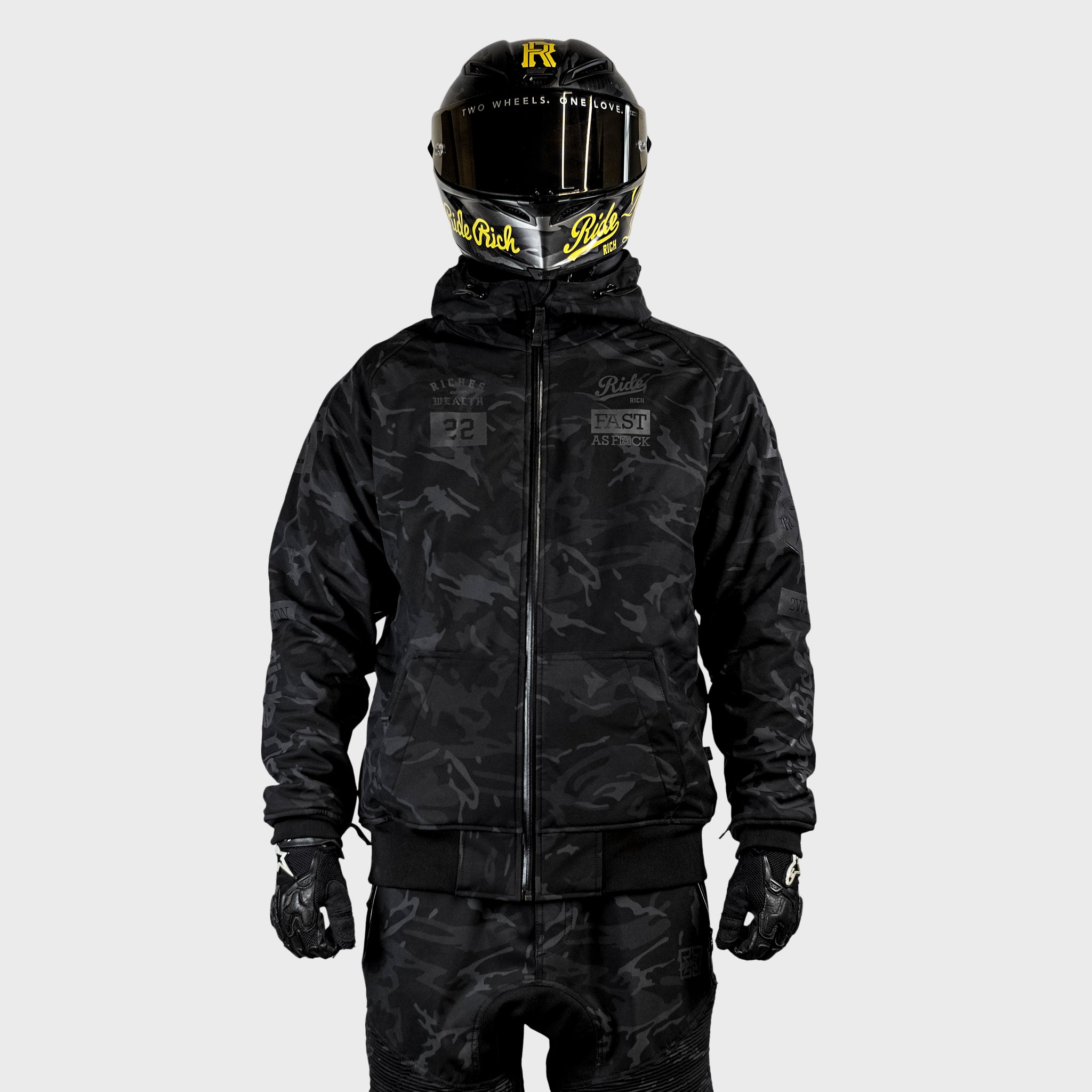 Regency™ Armoured Softshell Hooded Jacket {RR GP/Black Camo}