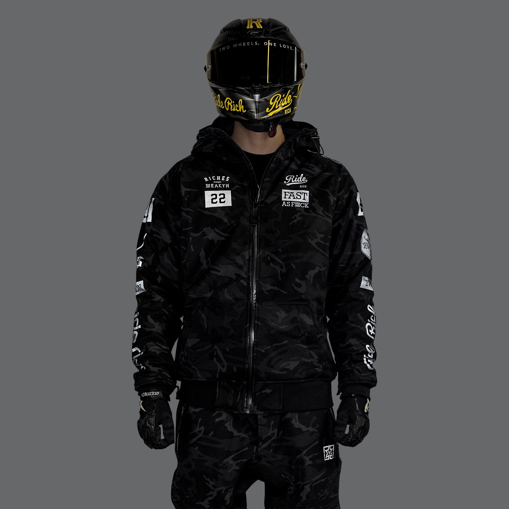 Regency™ Armoured Softshell Hooded Jacket {RR GP/Black Camo}