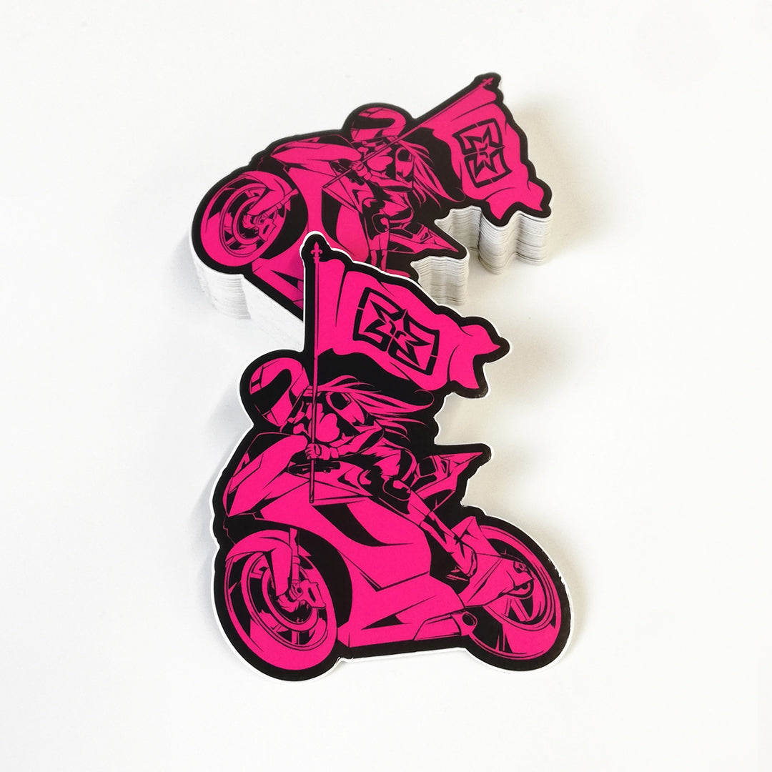 Ride Rich Like Champions Vinyl Sticker {Pink}