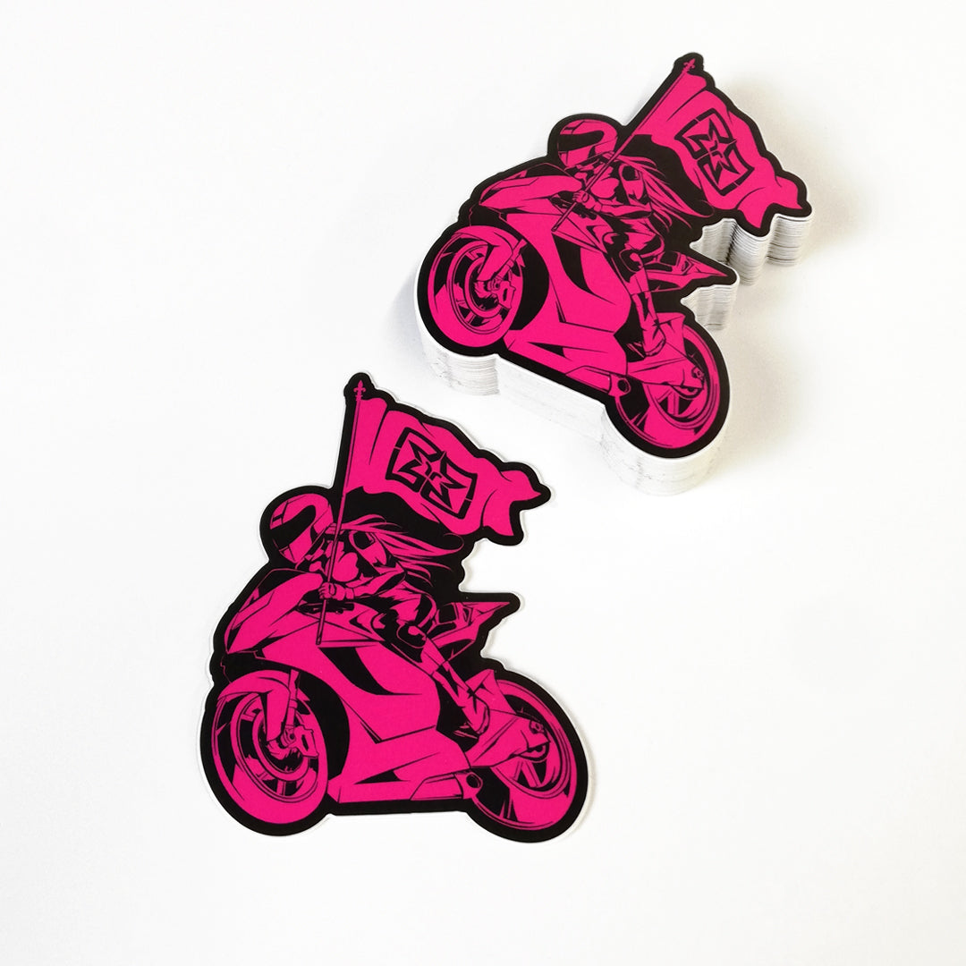 Ride Rich Like Champions Vinyl Sticker {Pink}