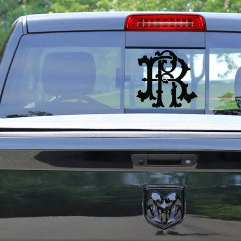 Reflective Ride Rich Filigree Vinyl Decal {Oversized}