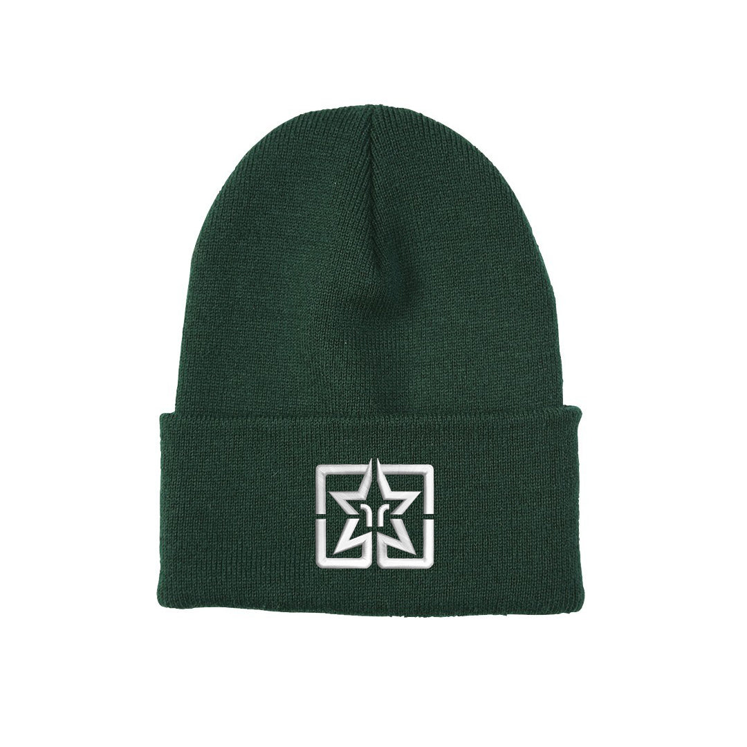 Ride Rich Emblem Knit Beanie {Green}