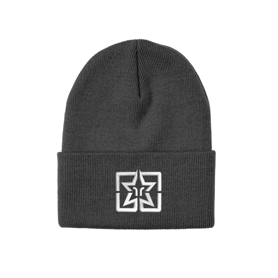 Ride Rich Emblem Knit Beanie {Grey}