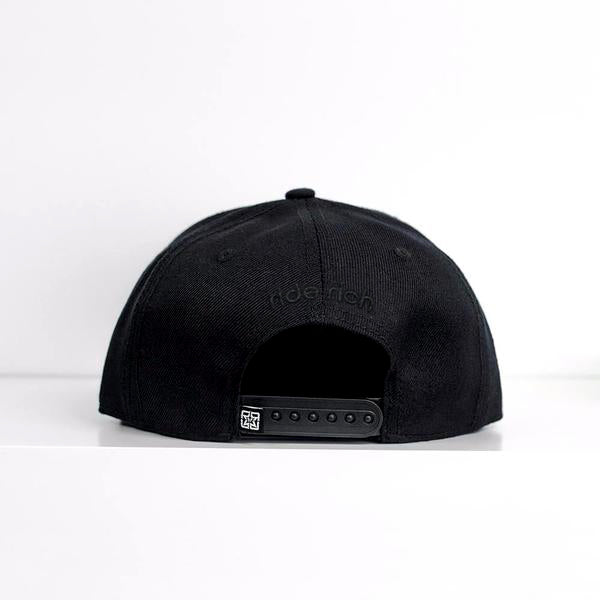 Emblem Snapback {Black on Black}