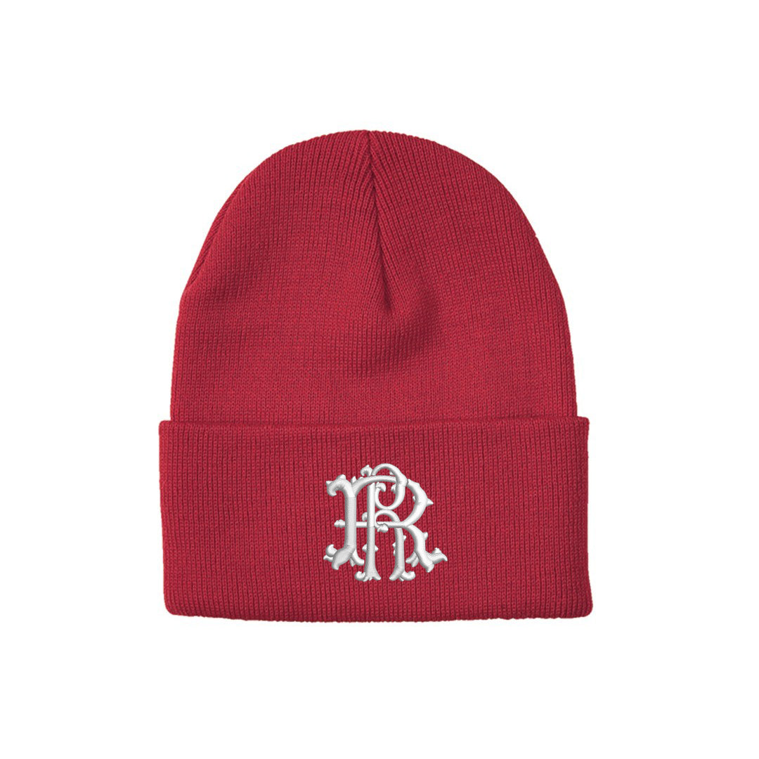 Ride Rich Filigree Knit Beanie {Red}