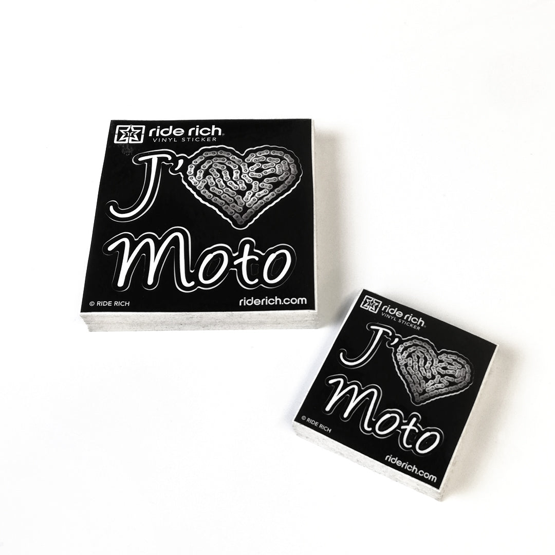 J'adore La Moto Vinyl Sticker {Medium}