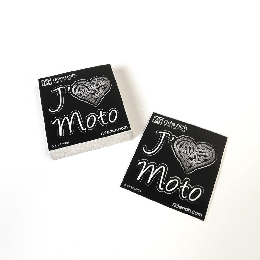 J'adore La Moto Vinyl Sticker {Small}