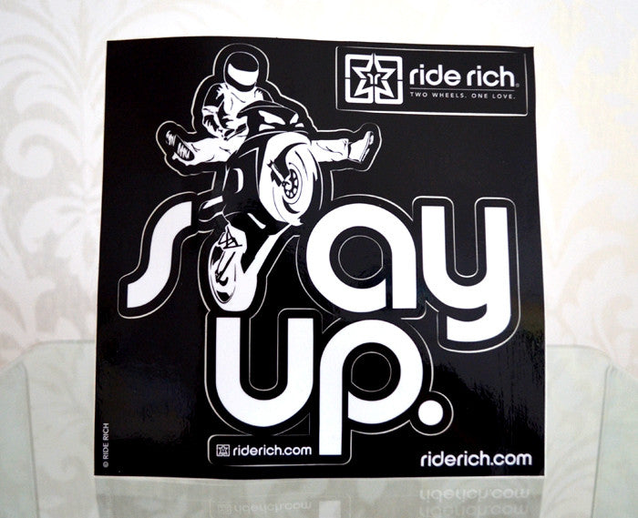 Autocollant Vinyle Décoratif 'Ride It Like You Stole It' – Blanc – Transfert Adhésif – Taille Y7-1.50