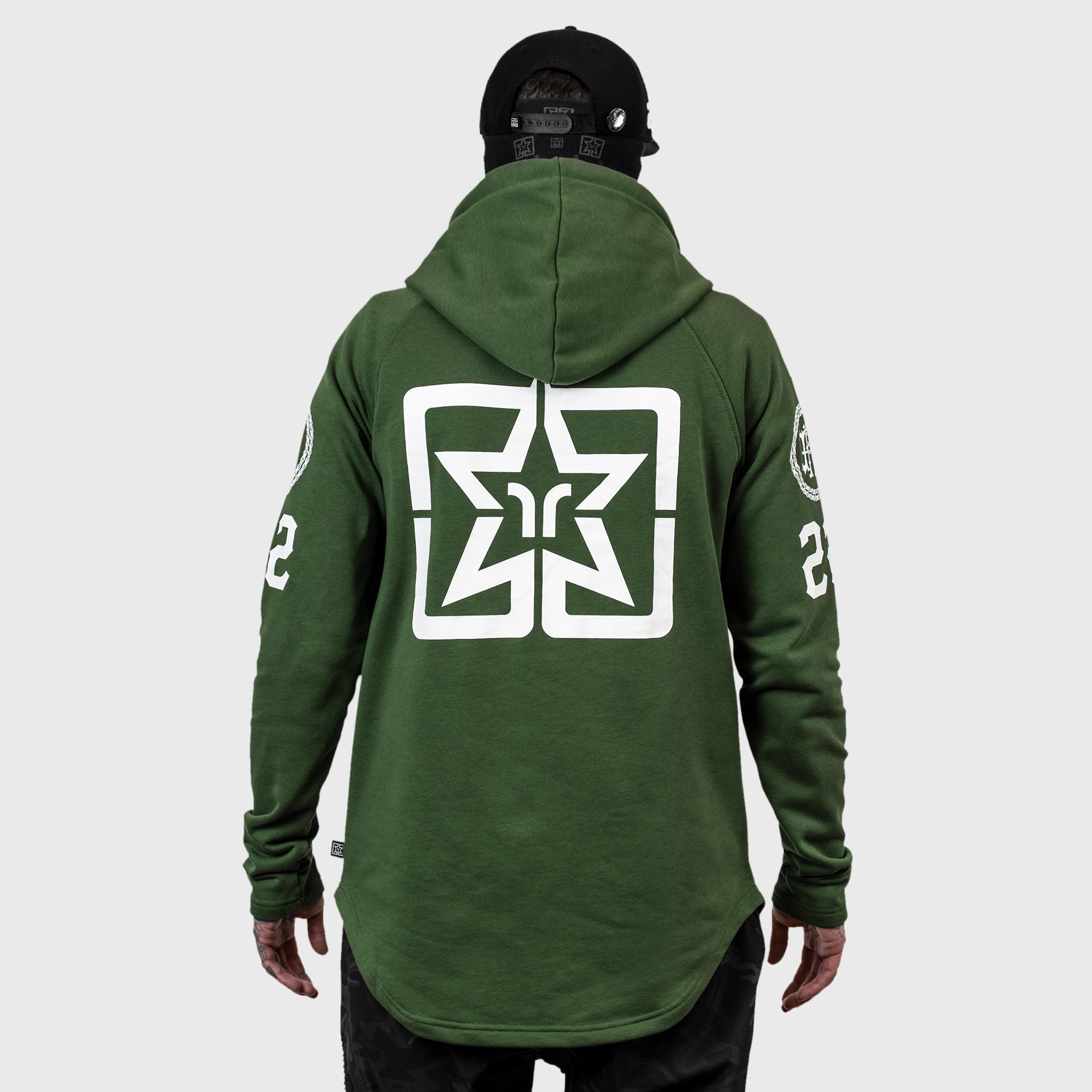 RR Squad Scoop Pullover Hoodie {Military Green}