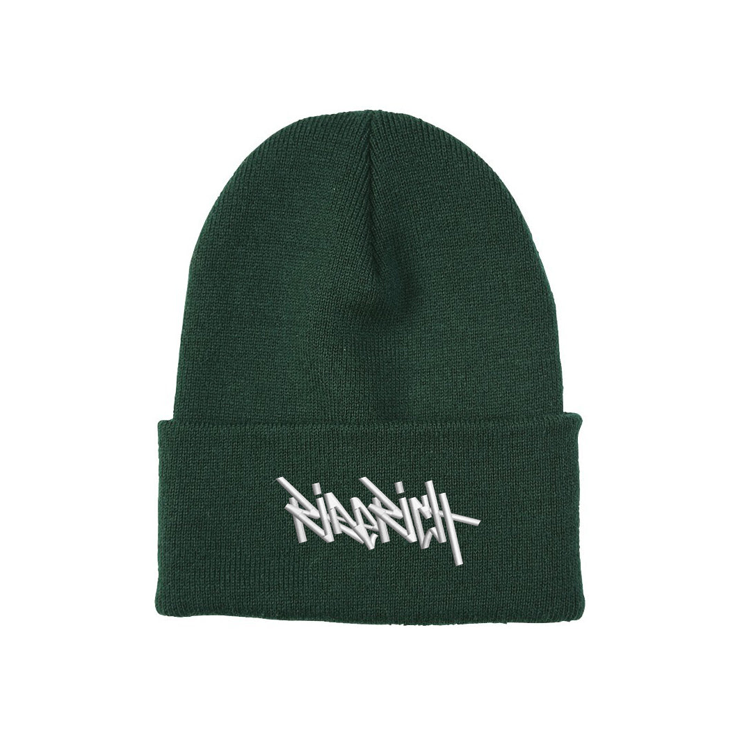 Ride Rich Tag Knit Beanie {Green}