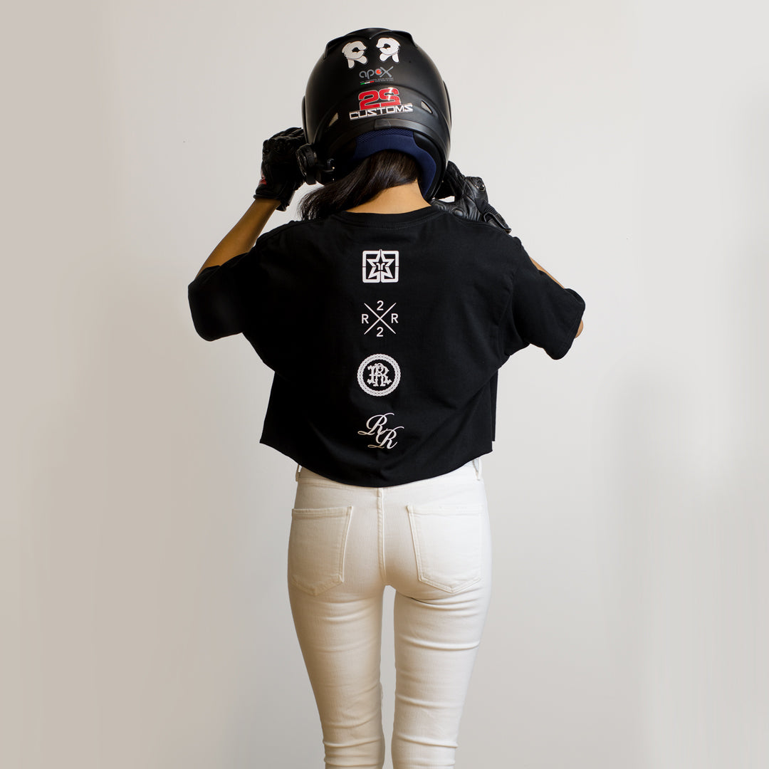 Bikes Before Boys Crop Tee {Black}