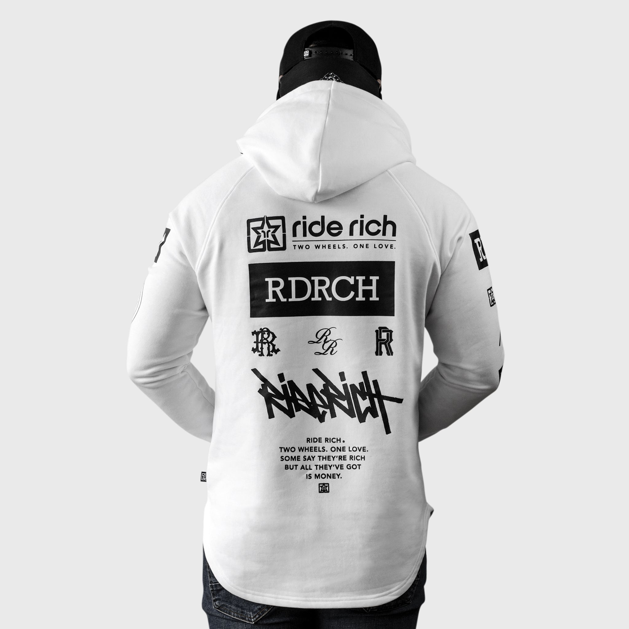 RR GP Scoop Pullover Hoodie {White}