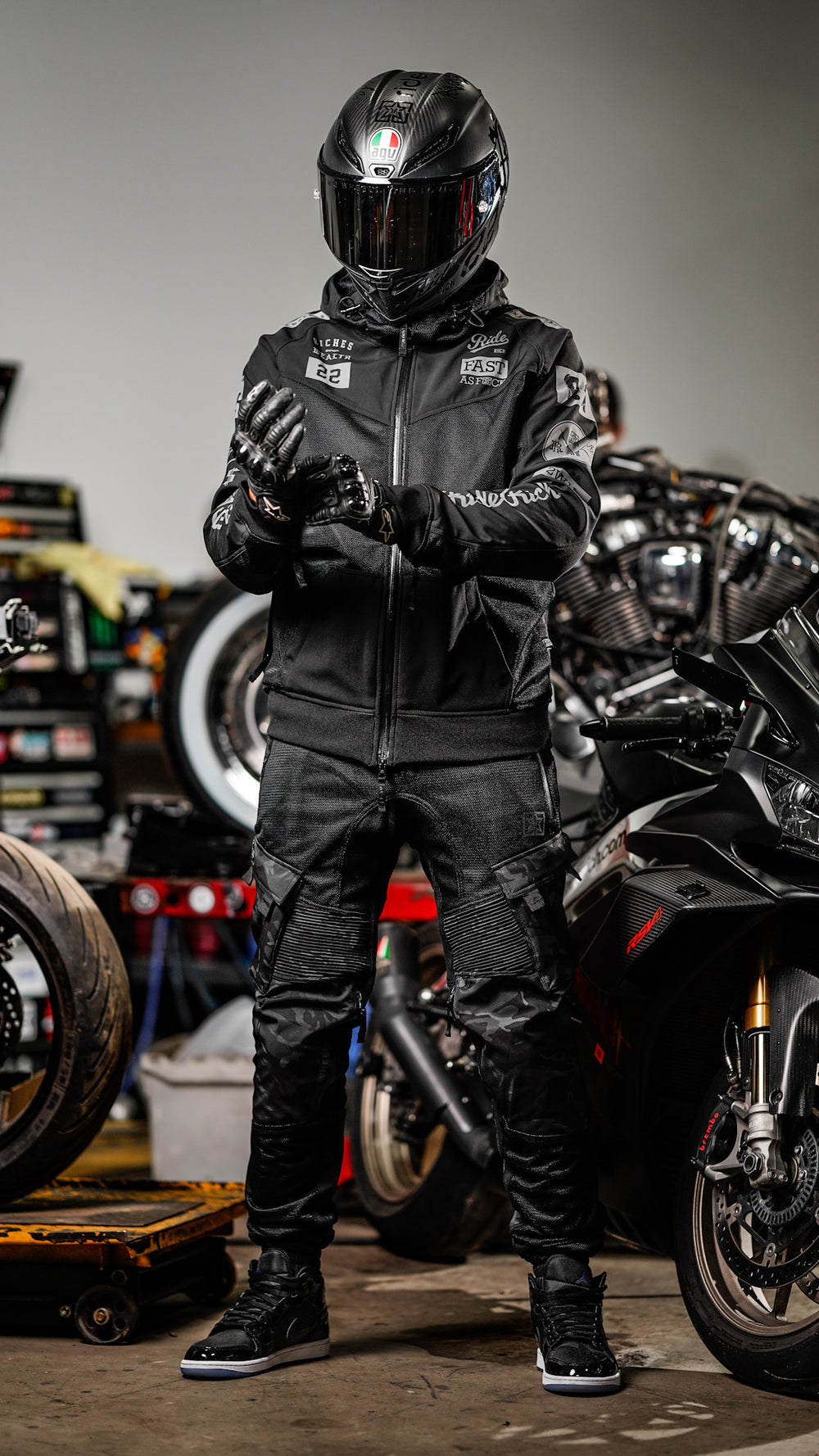 Regency™ V2.Flow™ Mesh Armoured Hooded Jacket {RR GP/Black}