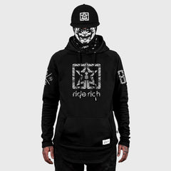 Home Grown 808 Edition Scoop Pullover Hoodie {White on Black}