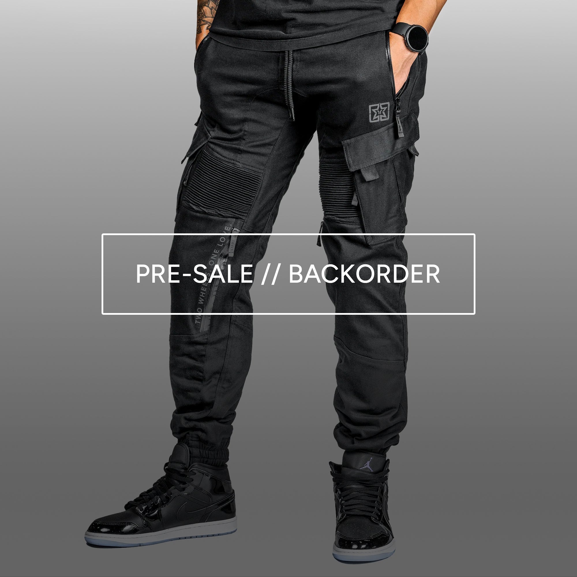 [Pre-Sale // Backorder] Unit 16™ Armoured Denim Cargo Motorcycle Joggers {Black}