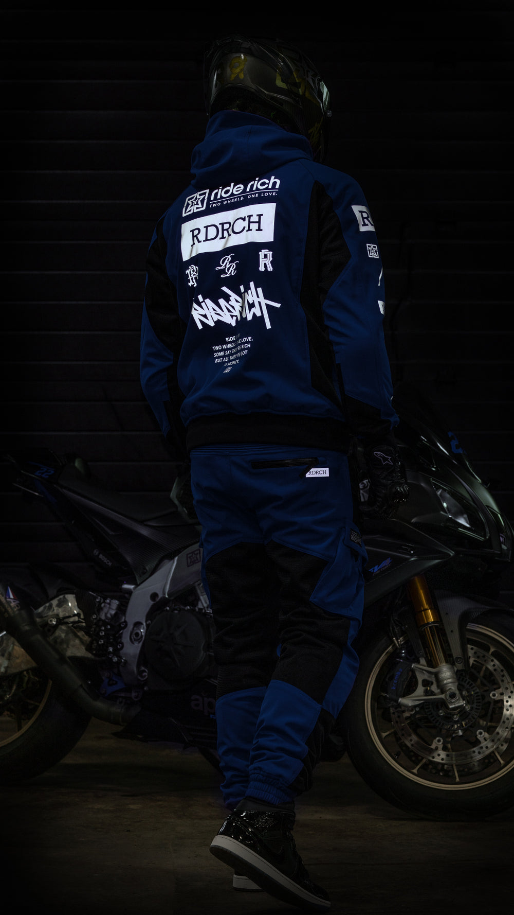 Regency™ V2.Flow™ Mesh Armoured Hooded Jacket {RR GP/Blue}