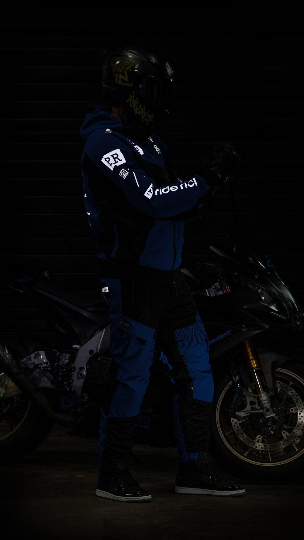 Regency™ V2.Flow™ Mesh Armoured Hooded Jacket {RR GP/Blue}