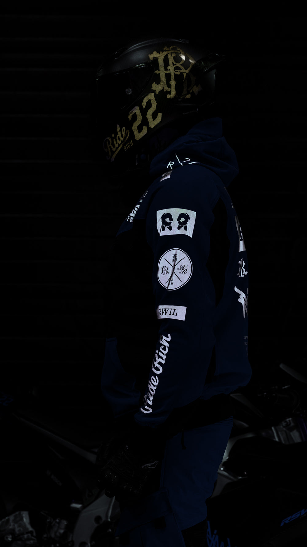 Regency™ V2.Flow™ Mesh Armoured Hooded Jacket {RR GP/Blue}